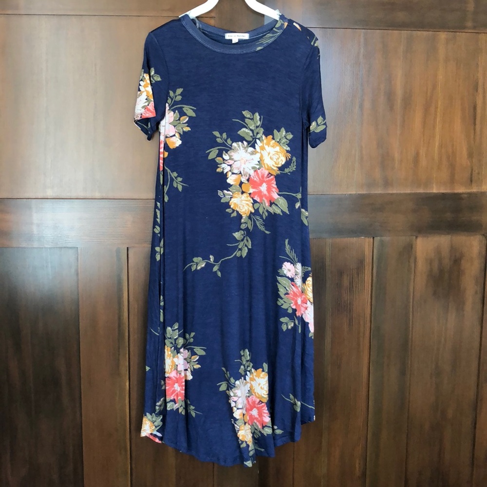 Paige Dress in Navy - Stevie Hender